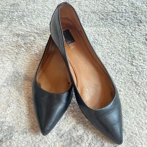 Frye Black Leather Ballet Flats 7